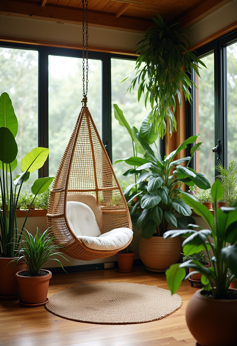 Cozy chill room with a floor bed and plush oversized pillows.