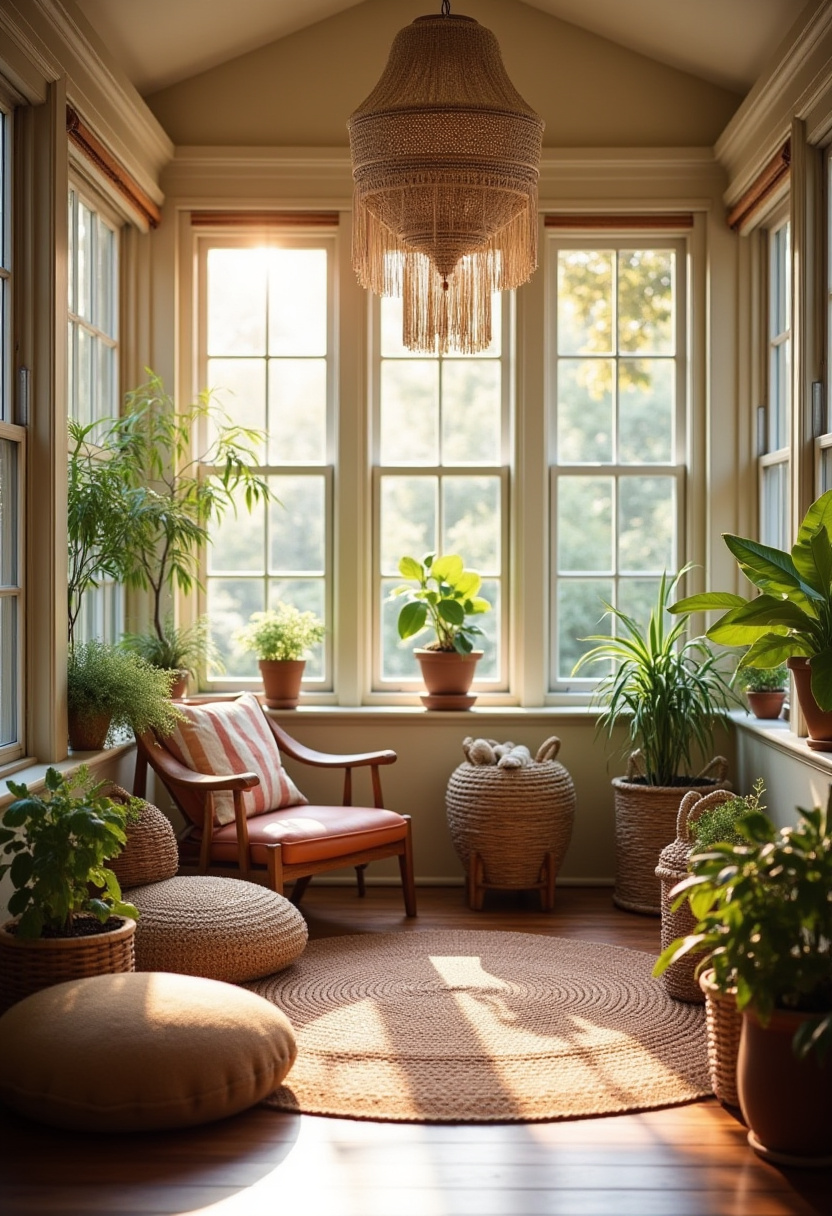 Dreamy chill room with a projector setup for movie nights.