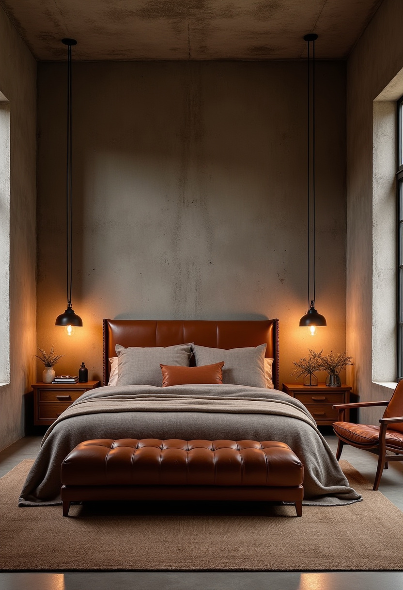 Earthy moody bedroom 3