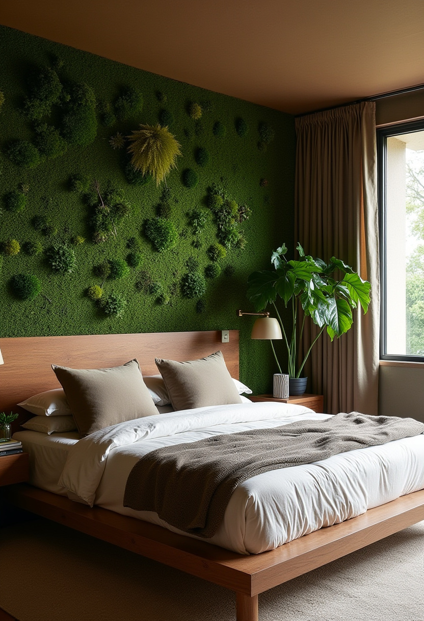 Earthy moody bedroom 30