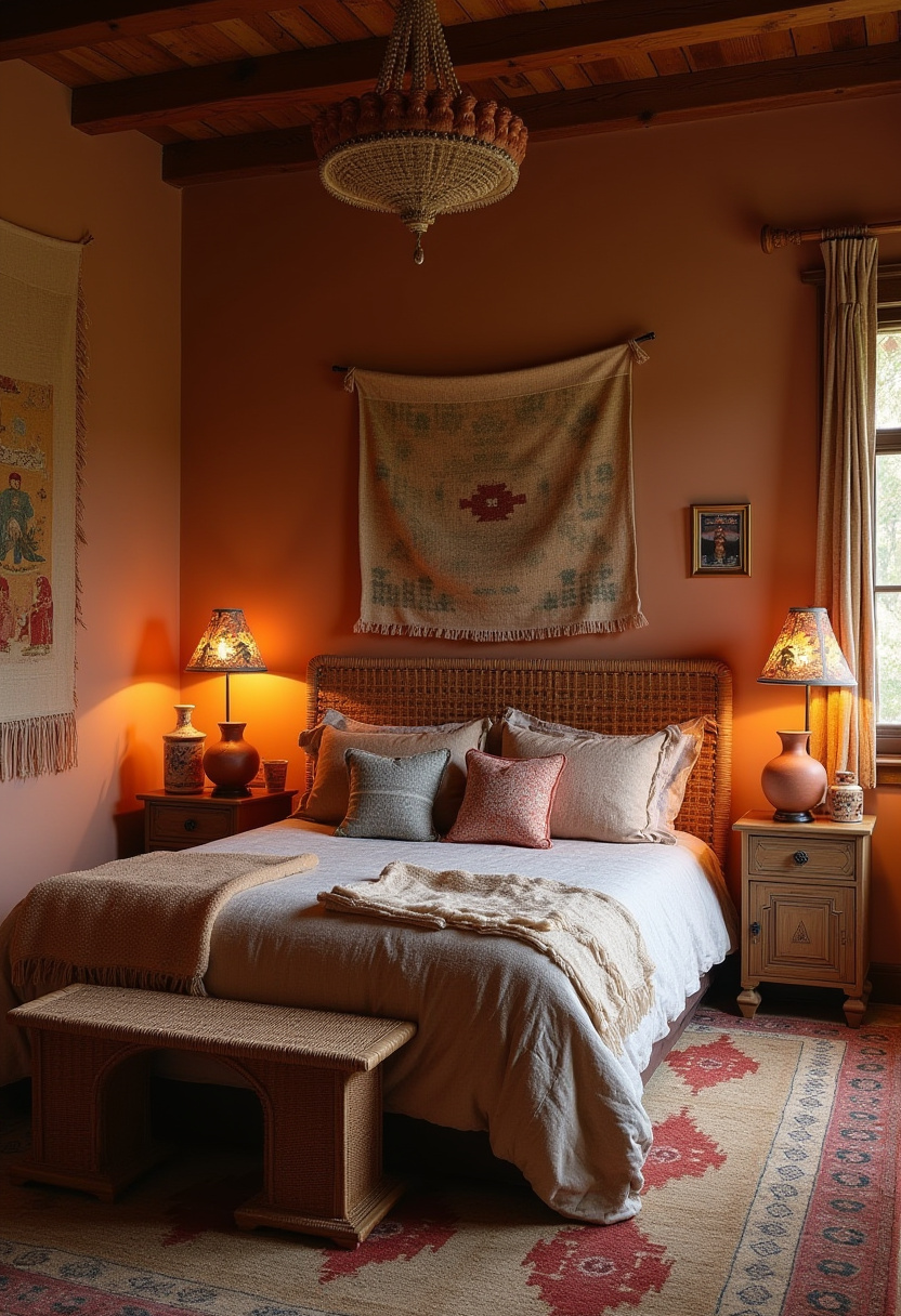 Earthy moody bedroom 5