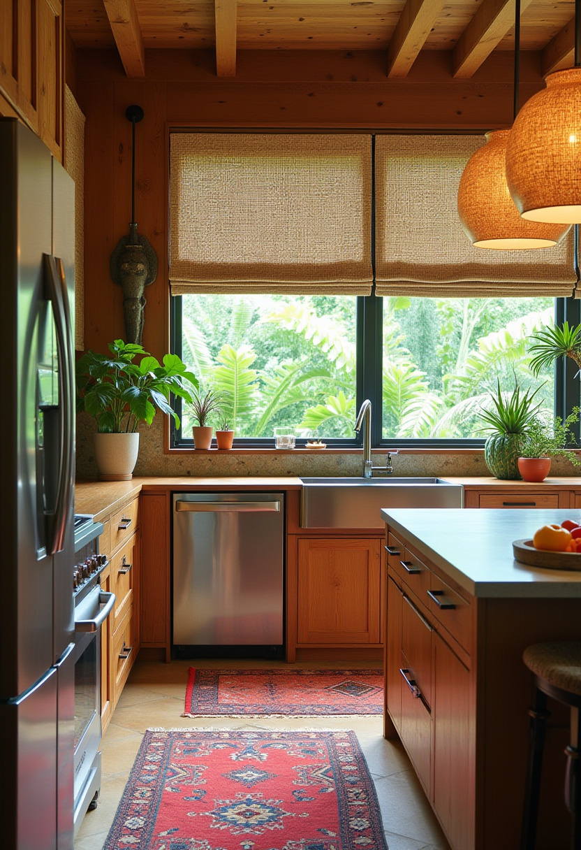 Hidden laundry nook in the kitchen with bifold doors for easy access.