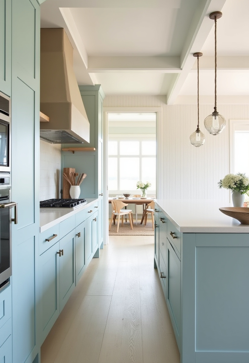 Functional kitchen layout with a hidden mudroom and utility area.
