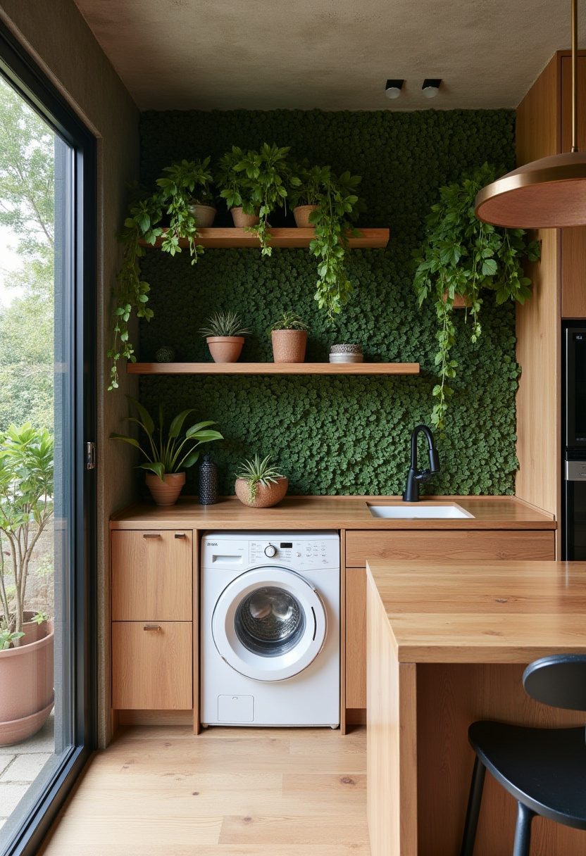 Luxury kitchen featuring a hidden walk-in utility and storage room.