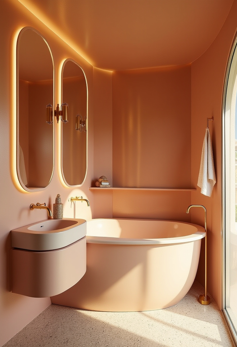 Contemporary Italian bathroom design with sleek walk-in rain shower.