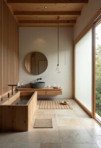 Japanese Inspired Bathroom- A Harmonious Blend of Serenity and Design