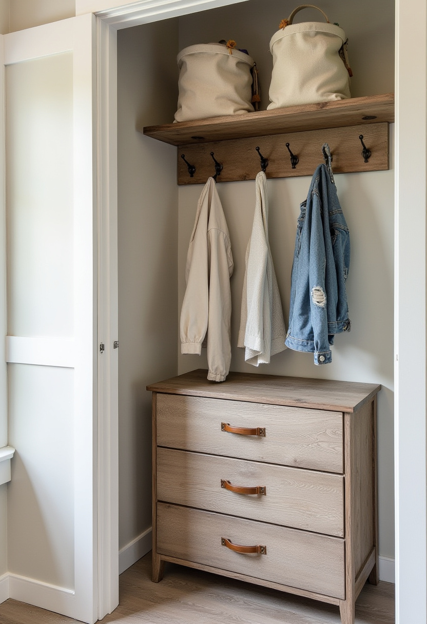 Montessori-inspired kid closet for independent dressing habits.