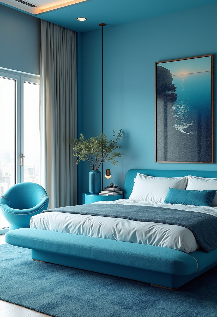 52+ Luxury Room Bedroom Blue 