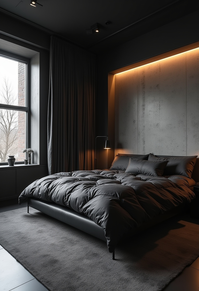 Modern masculine bedroom 