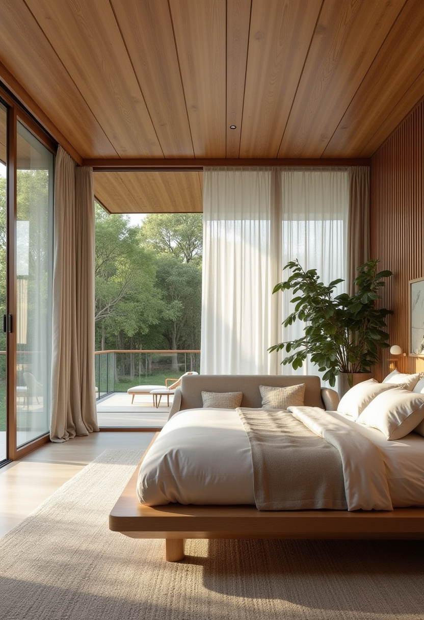 Masculine bedroom featuring a plush rug and a lounge chair in the corner.
