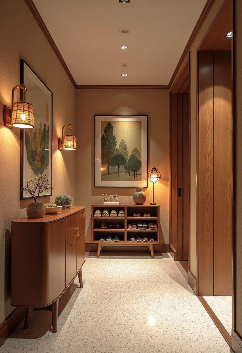 Pull-out shoe organizer tray inside a modern wardrobe system.