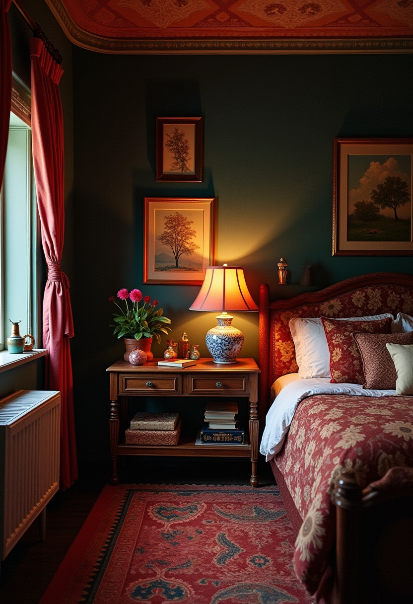 Moody Pink Bedroom