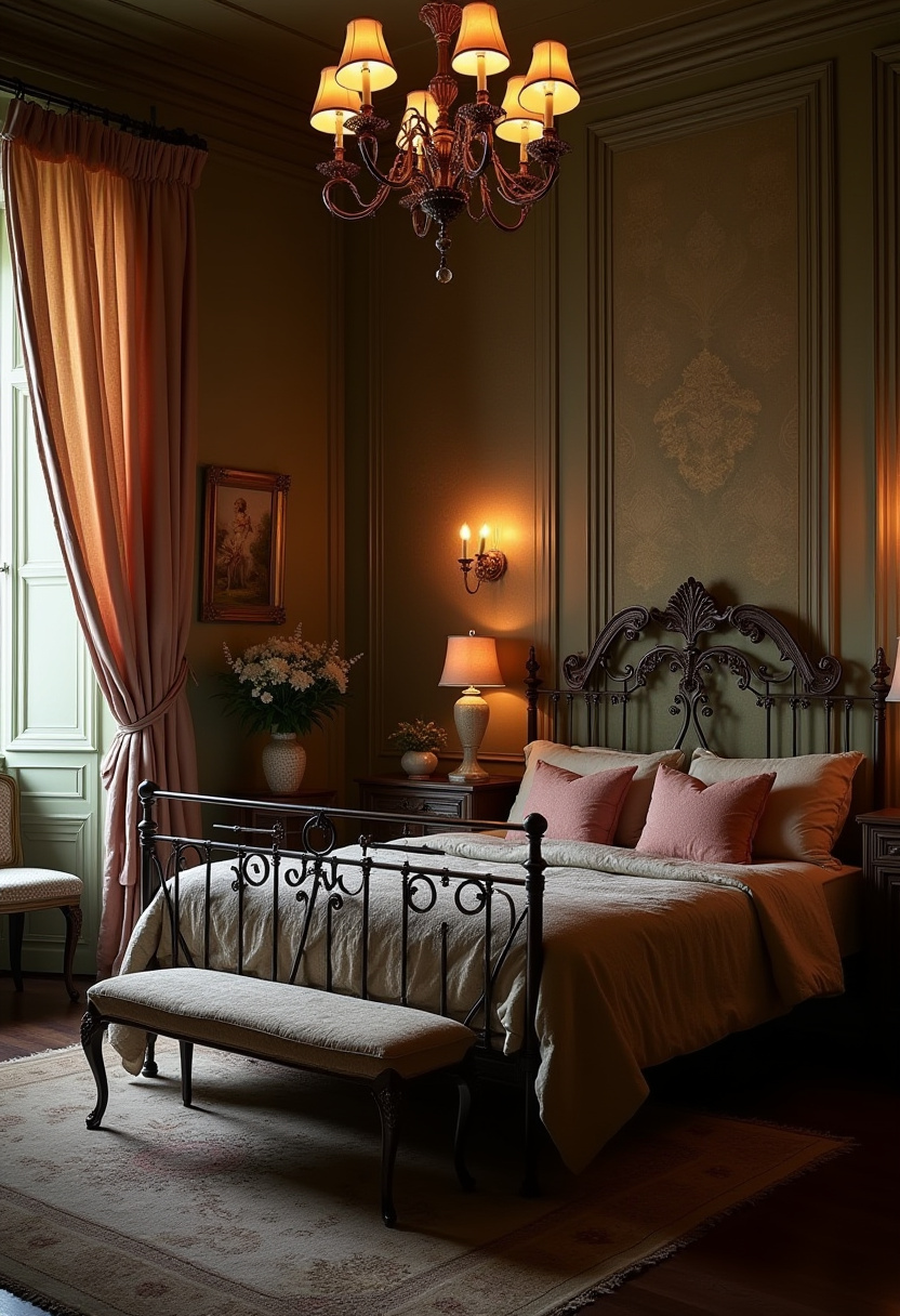 Moody Romantic Bedroom Color Palette