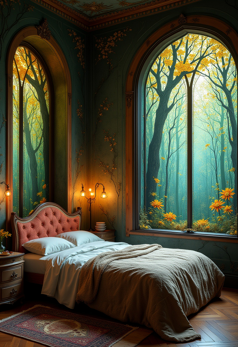 59+ Moody Green Bedroom