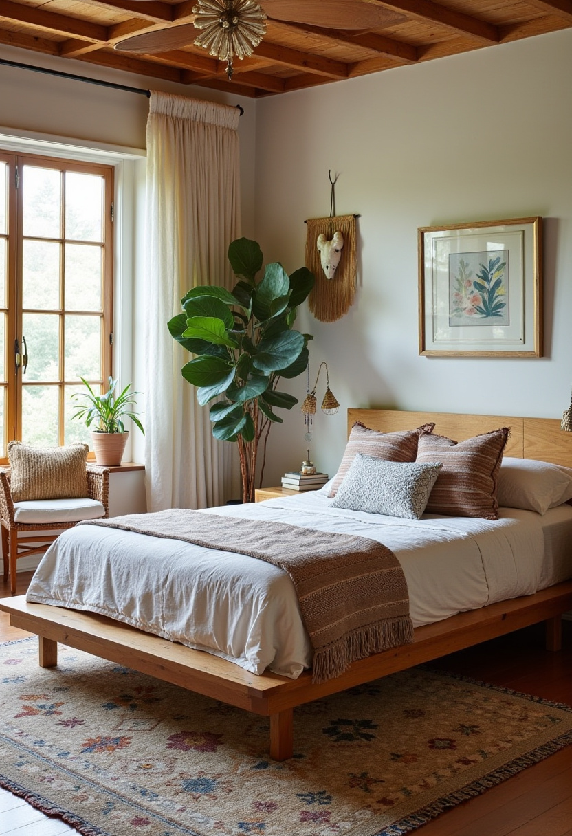 Earthy Natural Bohemian Bedroom