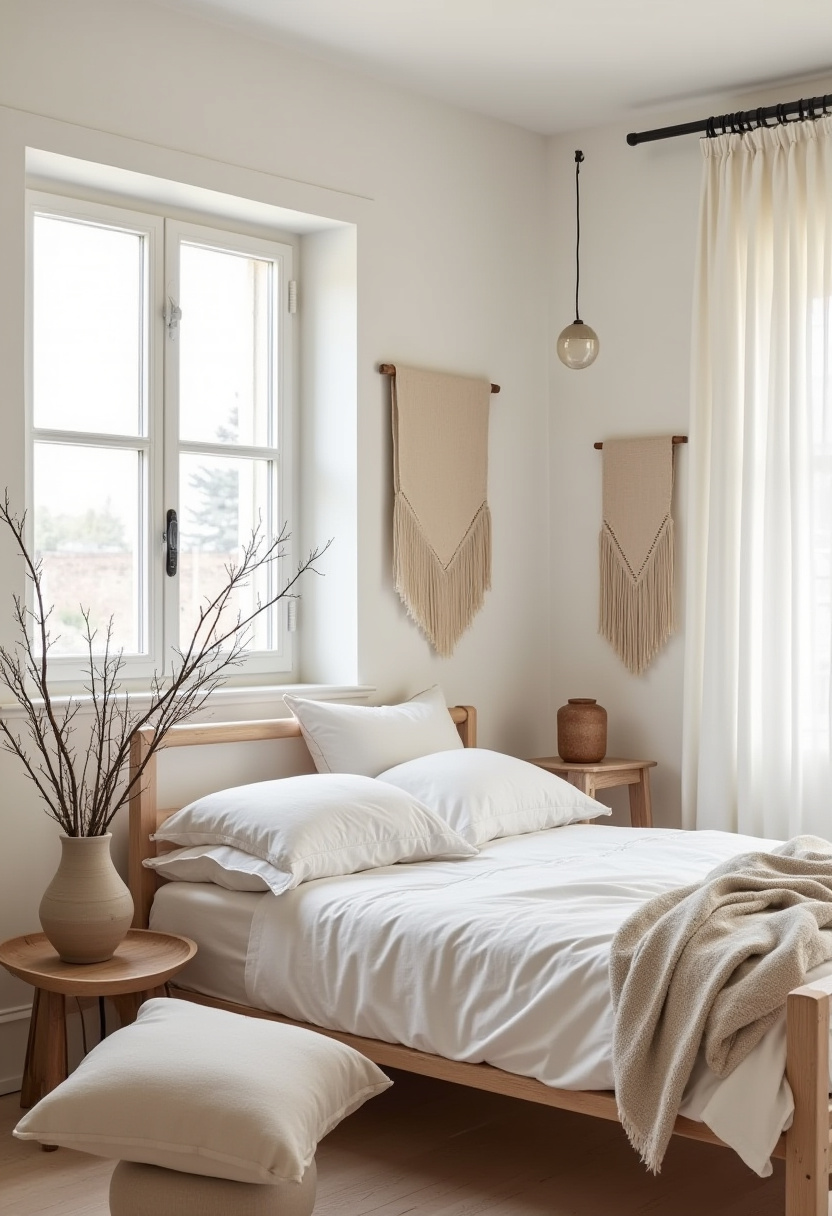 Cozy Natural Bohemian Bedroom Look