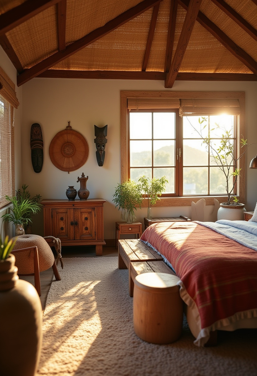 Natural Bohemian Bedroom Interior Inspiration