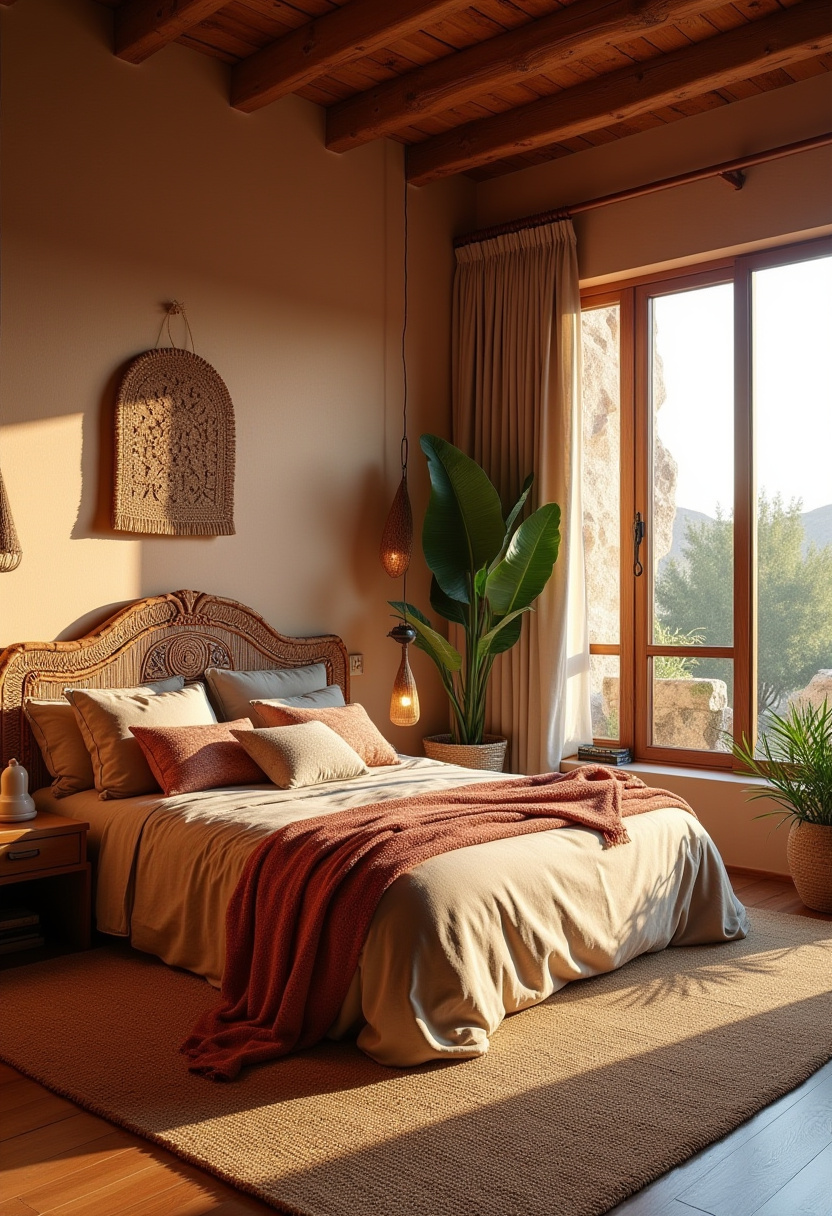 Dreamy Natural Bohemian Bedroom Inspiration