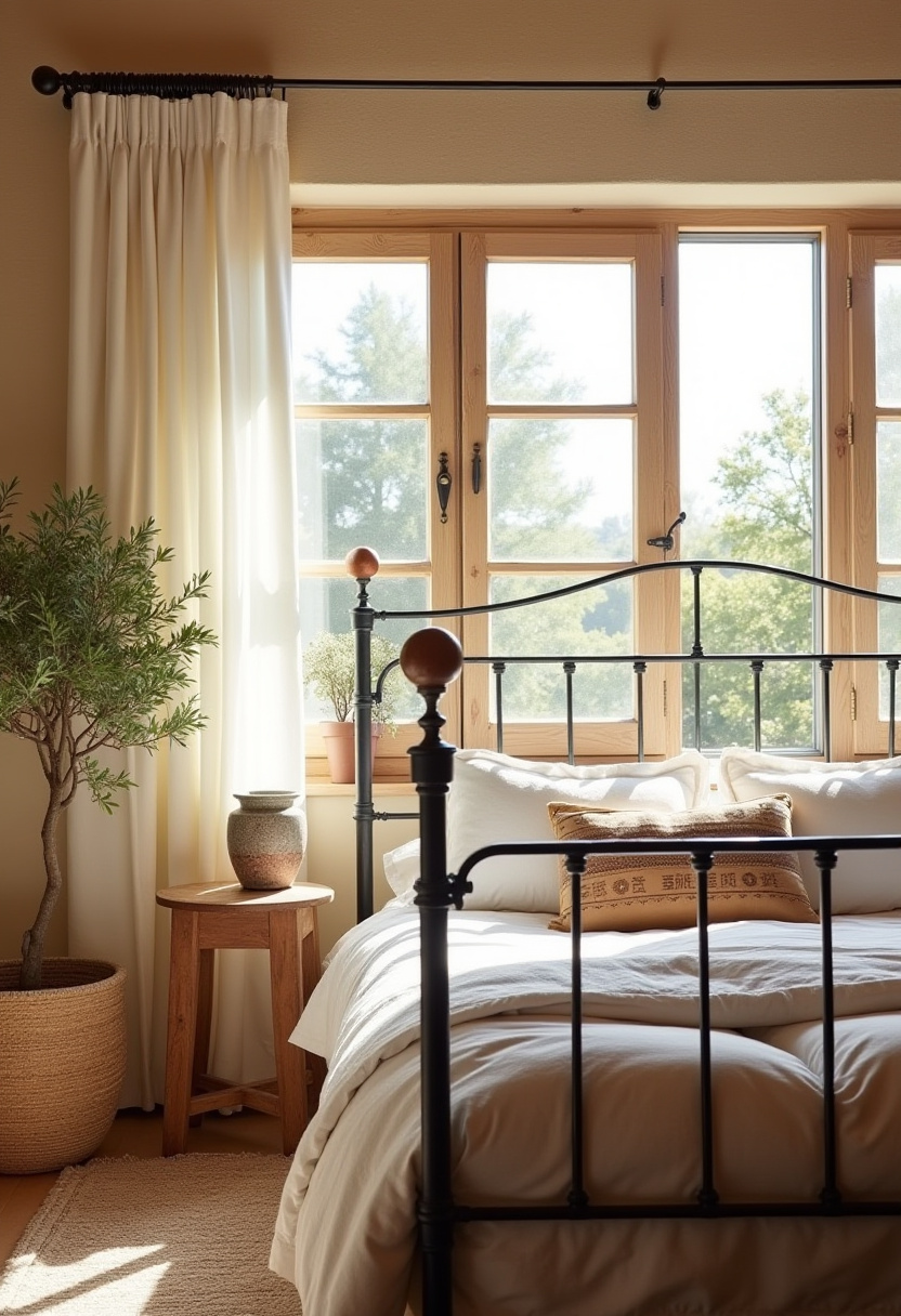 Cozy Natural Bohemian Bedroom Aesthetic