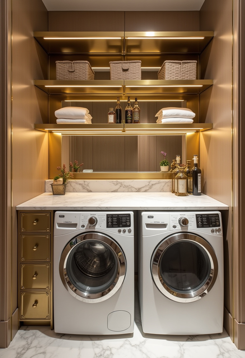Small narrow laundry room ideas -small narrow laundry room ideas with hanging rod for drying clothes in tight space