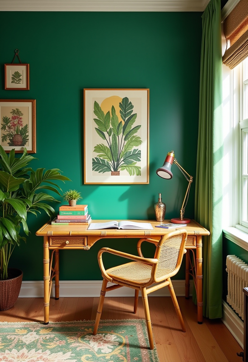 Living room alcove converted into a productive study nook.