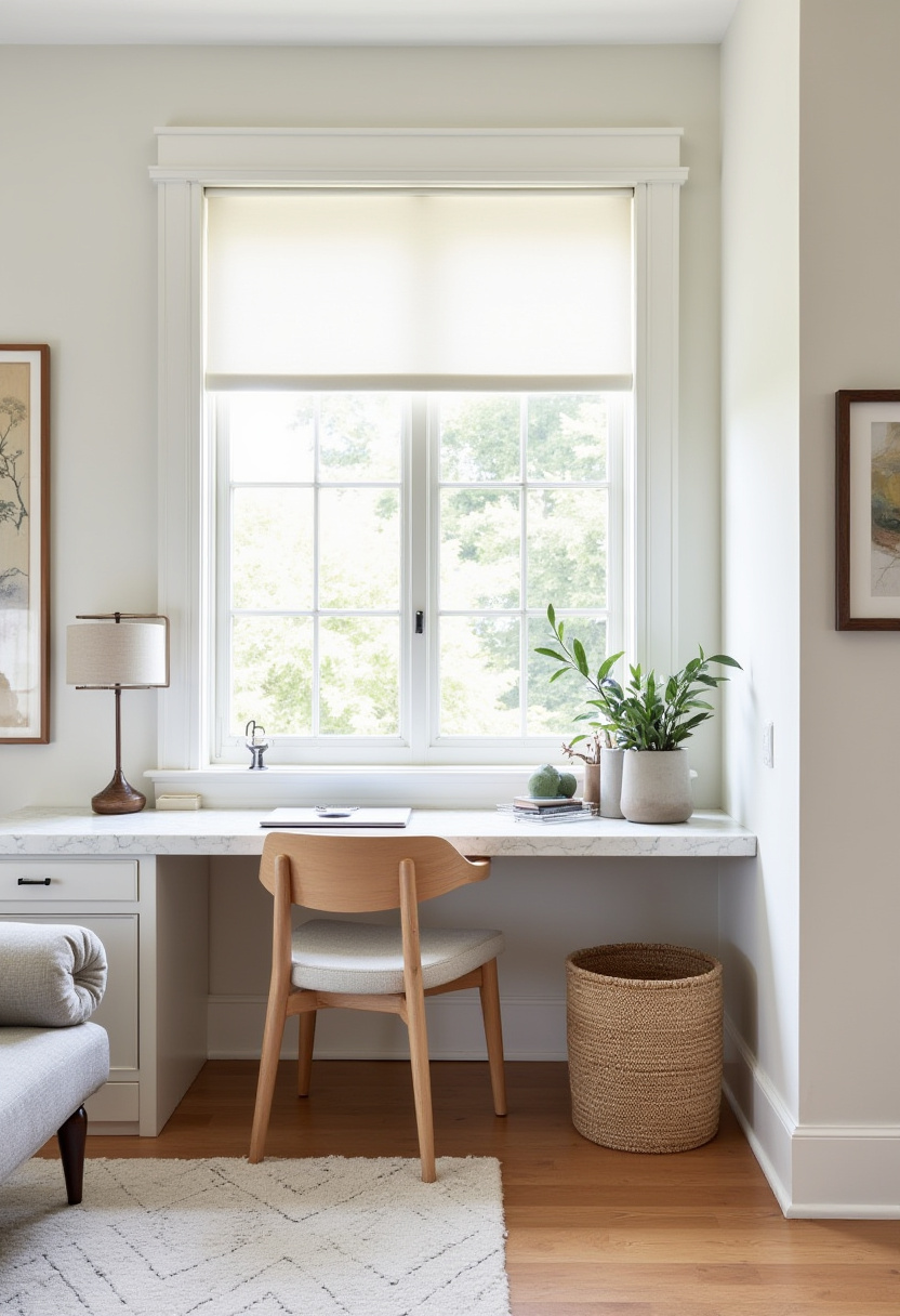 Desk in Living Room Ideas Layout
