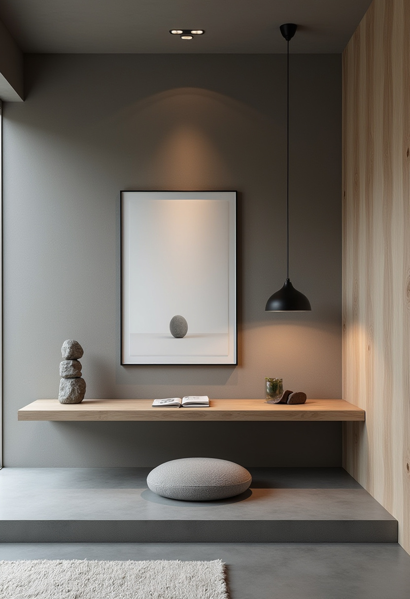 Study nook in living room