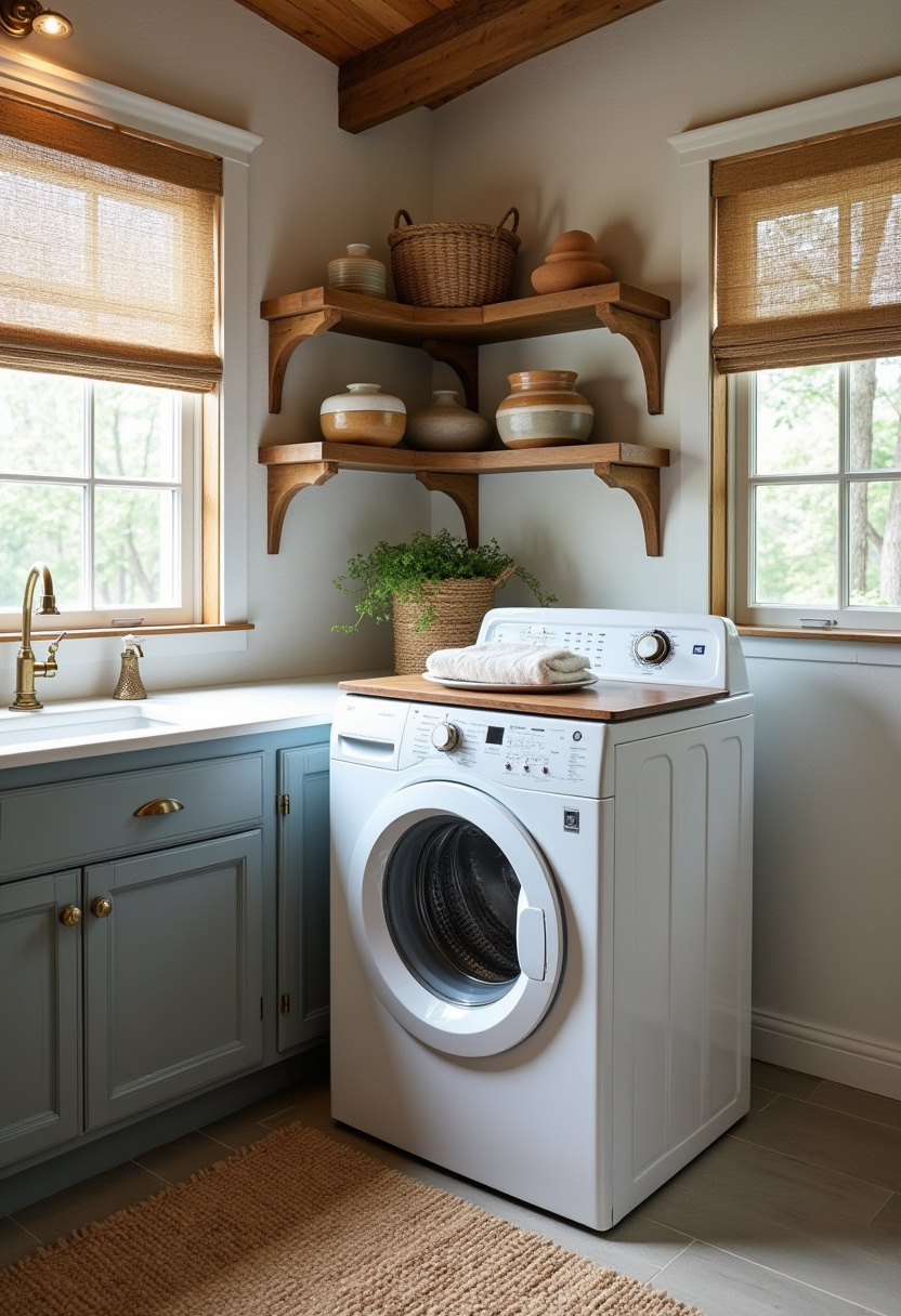 Contemporary Top Load Washer Laundry Room Ideas