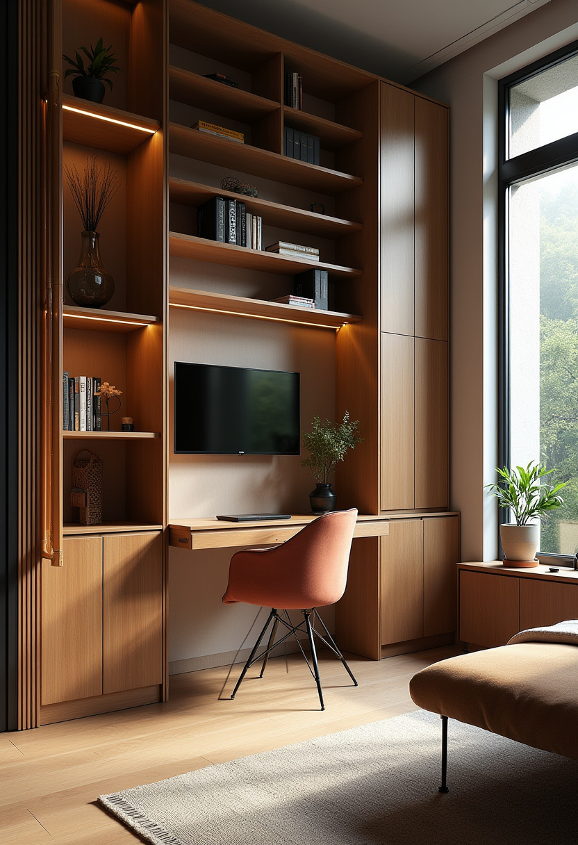 Traditional shaker-style built-in wardrobes for a classic bedroom look.