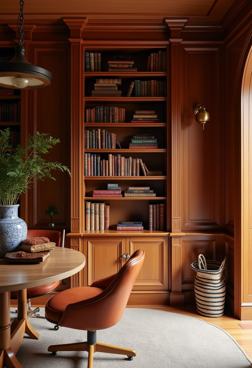 Custom built-in closet wall featuring a hidden dressing table.