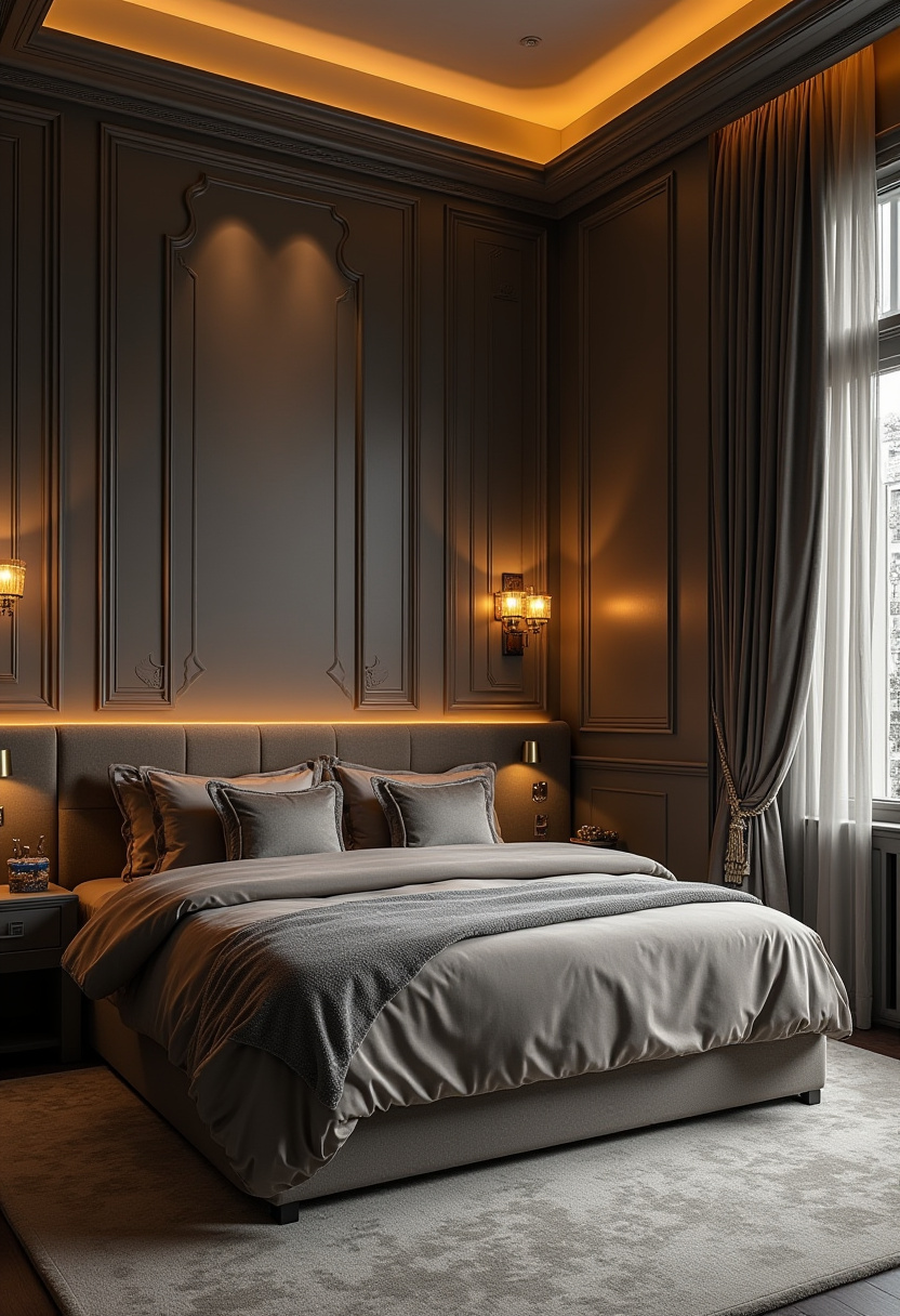 Warm Grey Bedroom Design Aesthetic