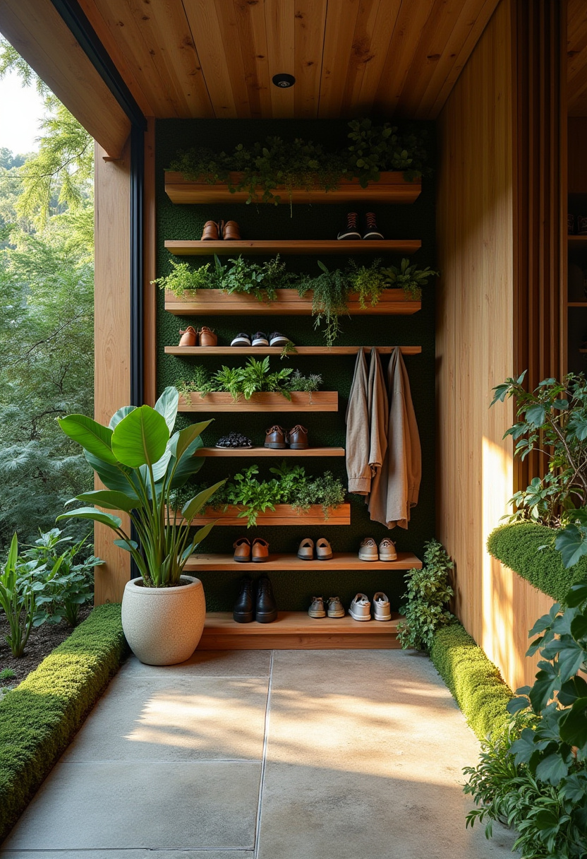 Wooden Shoe Rack Design